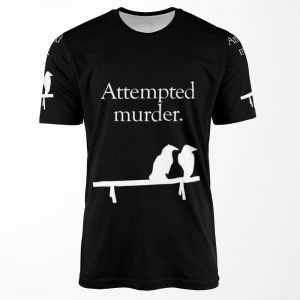 Attempted Murder White Design All-over-print T-shirt