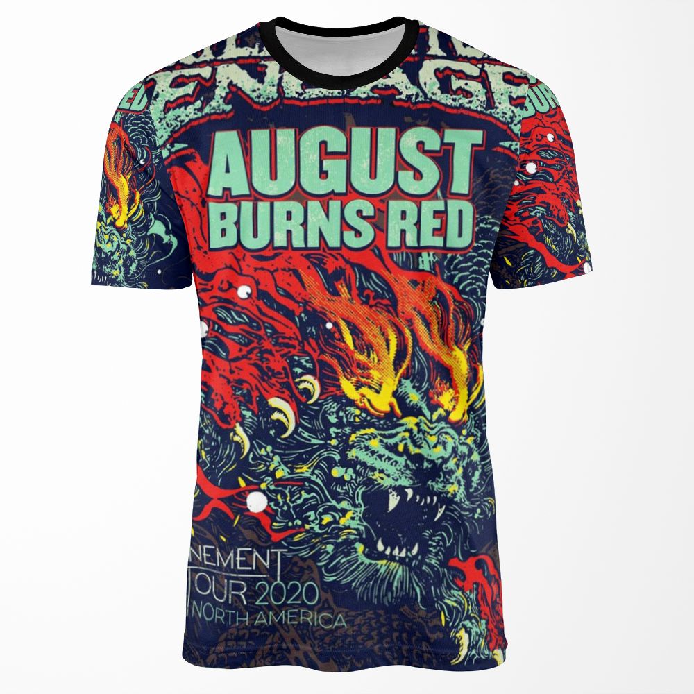 August Tour Light Burns Torch Red 2020 Berantakin All-over-print T-shirt