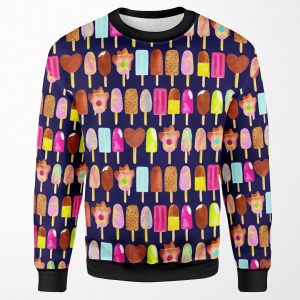 Aussie Ice Creams Navy All-over-print Unisex Sweatshirt