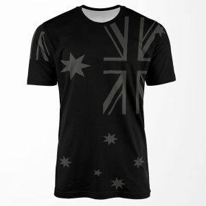 Australia Blackout Stealth Flag All-over-print T-shirt