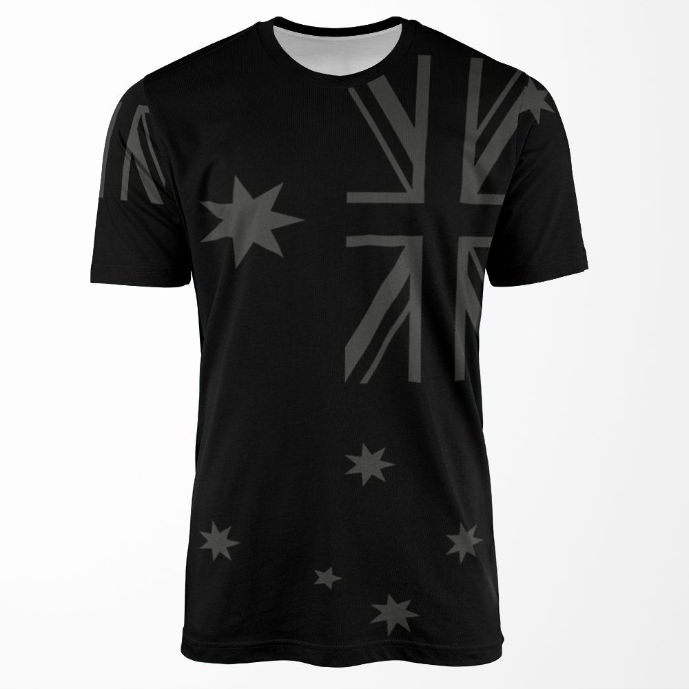 Australia Blackout Stealth Flag All-over-print T-shirt