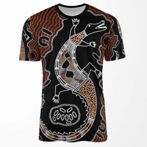 Authentic Aboriginal Art Crocodile All-over-print T-shirt
