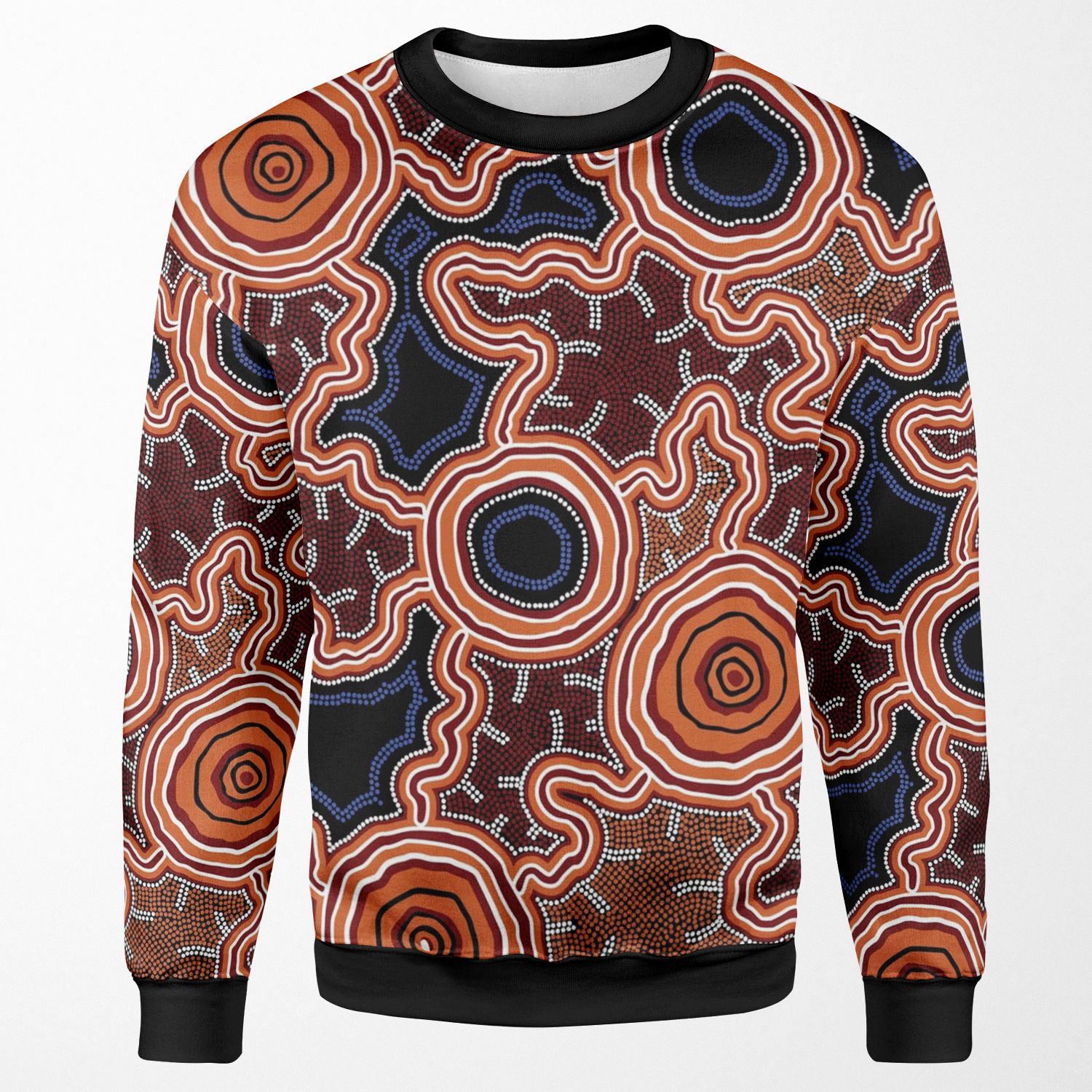 Authentic Aboriginal Art Pathways To Water All-over-print Unisex Sweatshirt