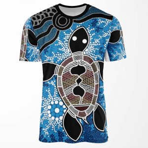 Authentic Aboriginal Art Sea Turtles All-over-print T-shirt