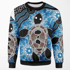 Authentic Aboriginal Art Sea Turtles All-over-print Unisex Sweatshirt