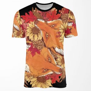 Autumn Fox Bloom All-over-print T-shirt