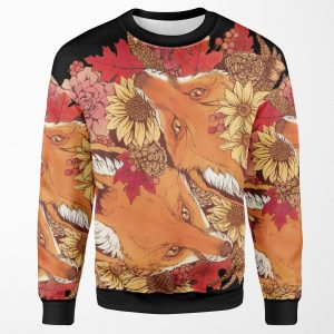 Autumn Fox Bloom All-over-print Unisex Sweatshirt