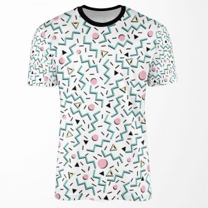 Back To The 80 S Eighties Funky Memphis Pattern Design All-over-print T-shirt