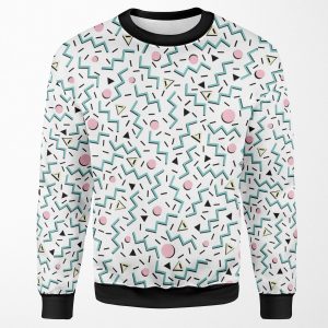 Back To The 80 S Eighties Funky Memphis Pattern Design All-over-print Unisex Sweatshirt