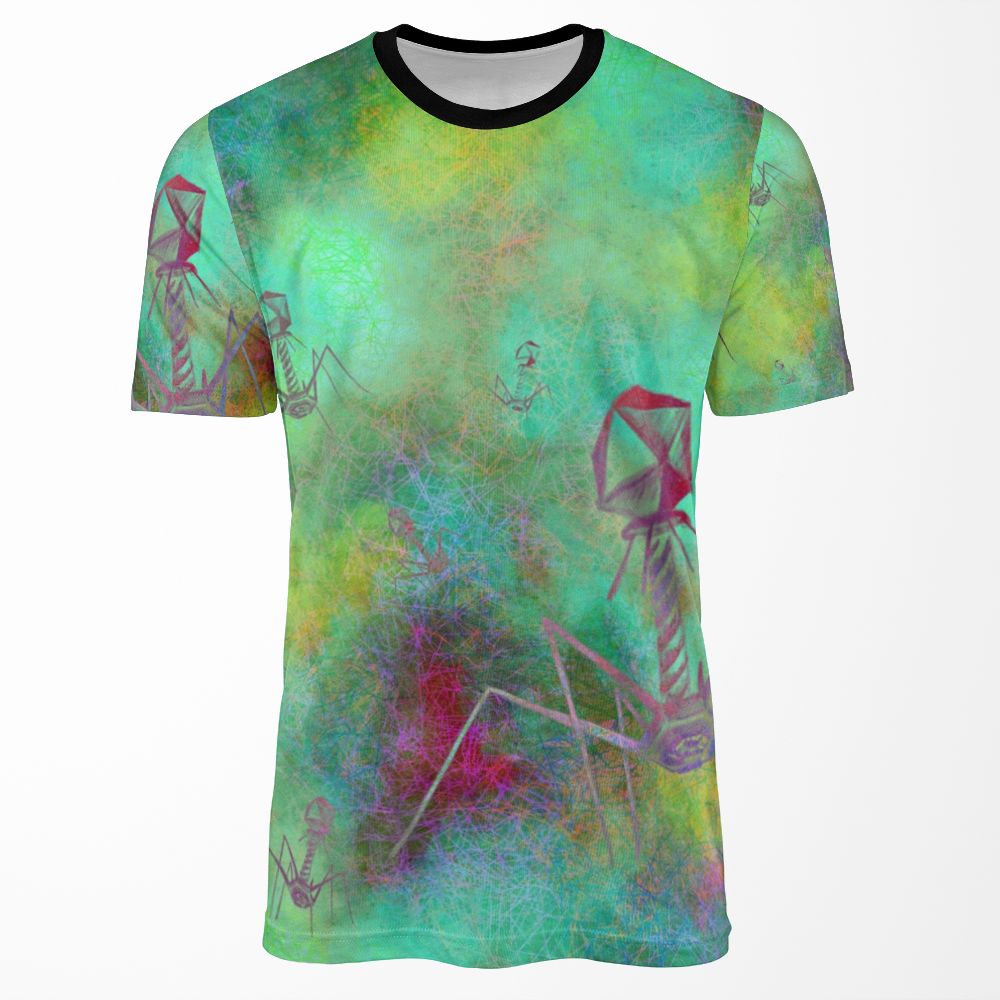 Bacteriophage Invasion All-over-print T-shirt