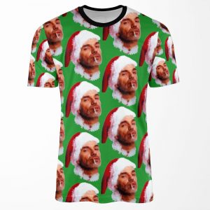 Bad Santa Smoking All-over-print T-shirt