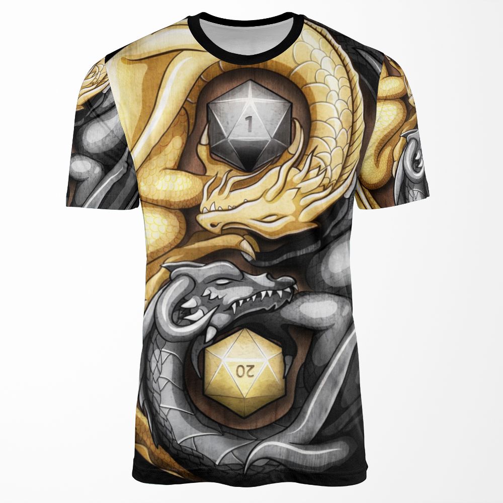 Balanced Dragons D20 All-over-print T-shirt