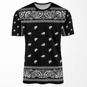 Bandana Black All-over-print T-shirt