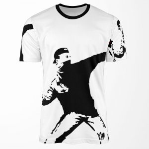 Banksy Flower Thrower All-over-print T-shirt