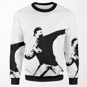 Banksy Flower Thrower All-over-print Unisex Sweatshirt