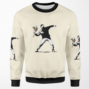 Banksy Flowers All-over-print Unisex Sweatshirt