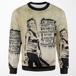 Banksy Greatness All-over-print Unisex Sweatshirt