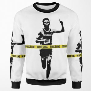 Banksy Marathon Runner Police Line All-over-print Unisex Sweatshirt