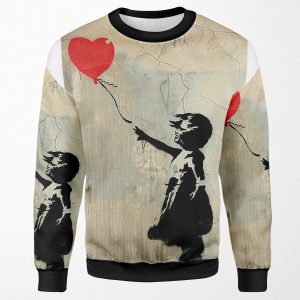 Banksy Red Heart Balloon All-over-print Unisex Sweatshirt