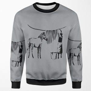 Banksy Zebra All-over-print Unisex Sweatshirt