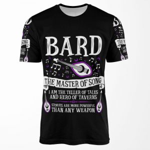 Bard The Master Of Song Dungeons And Dragons White All-over-print T-shirt