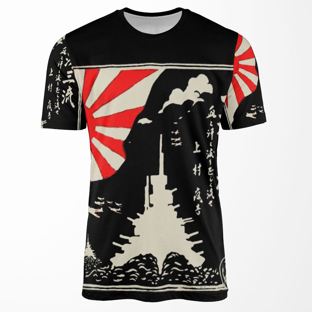 Battleships Of The Imperial Japanese Navy Patriotism Hard Work Compassion All-over-print T-shirt