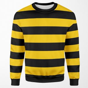 Bee Pattern Black And Yellow Stripes All-over-print Unisex Sweatshirt