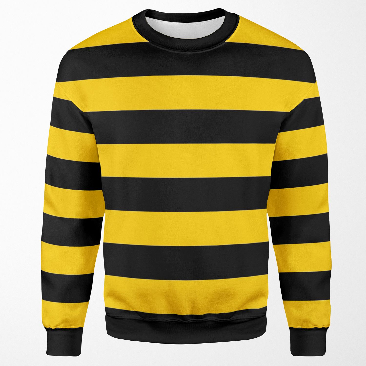 Bee Pattern Black And Yellow Stripes All-over-print Unisex Sweatshirt