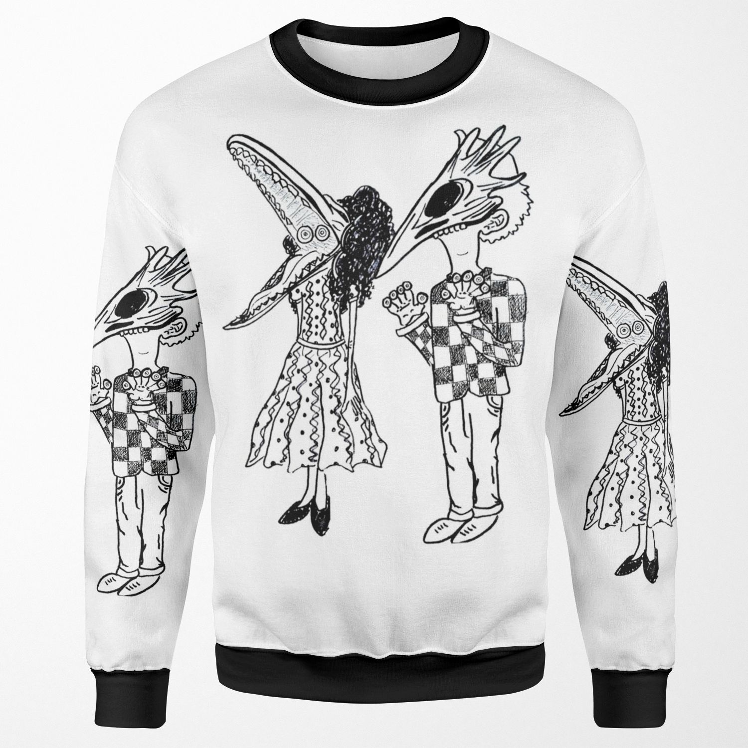 Beetlejuice Beetlejuice Beetlejuice All-over-print Unisex Sweatshirt