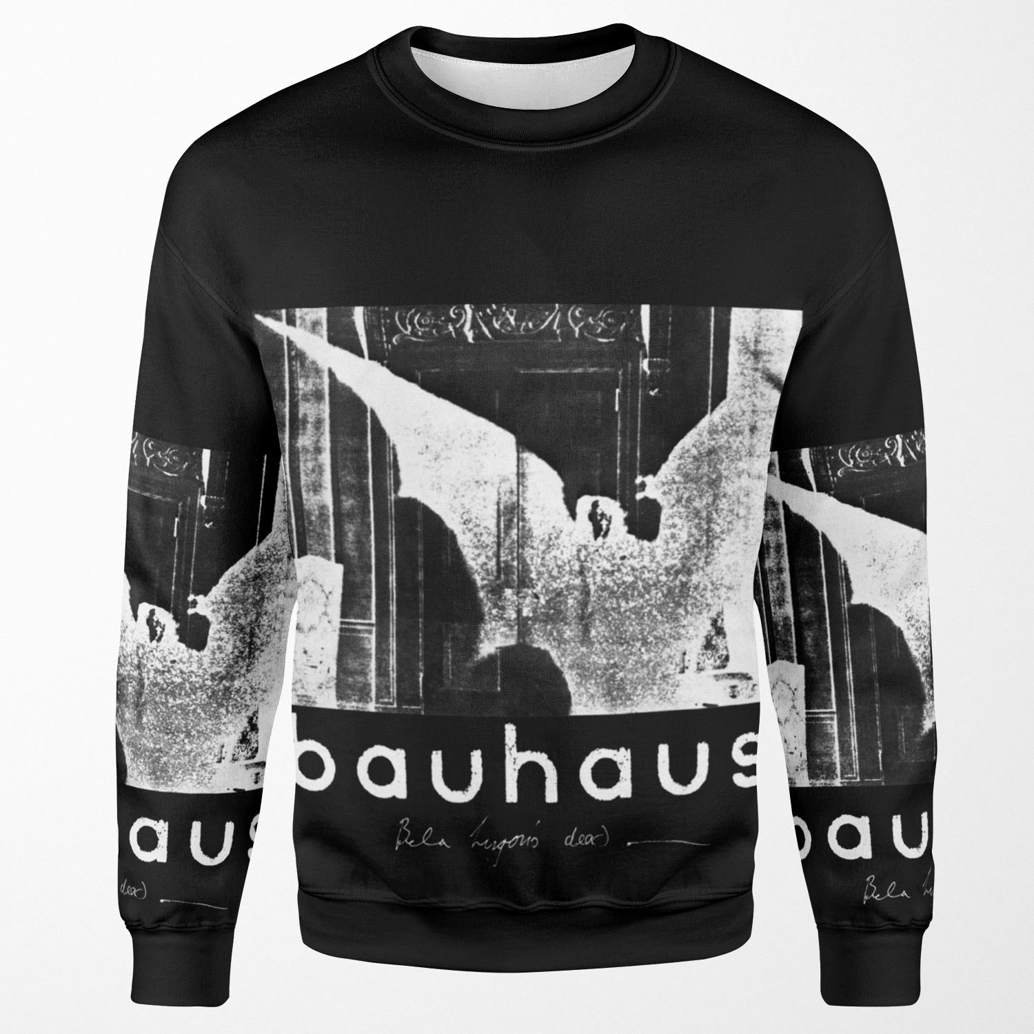 Bela Lugosi S Dead Horror Post Punk 80S Retro Black And White Artwork All-over-print Unisex Sweatshirt