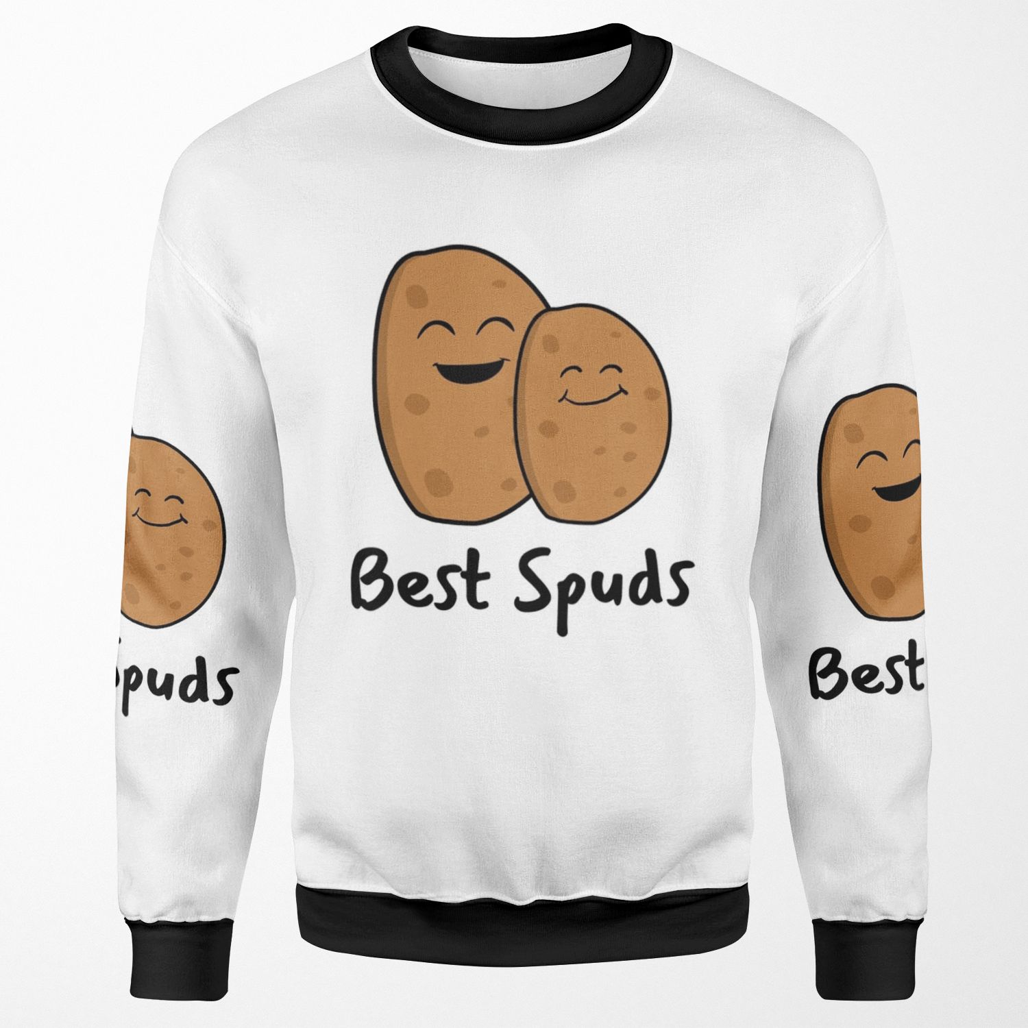 Best Spuds Funny Potato Gift All-over-print Unisex Sweatshirt