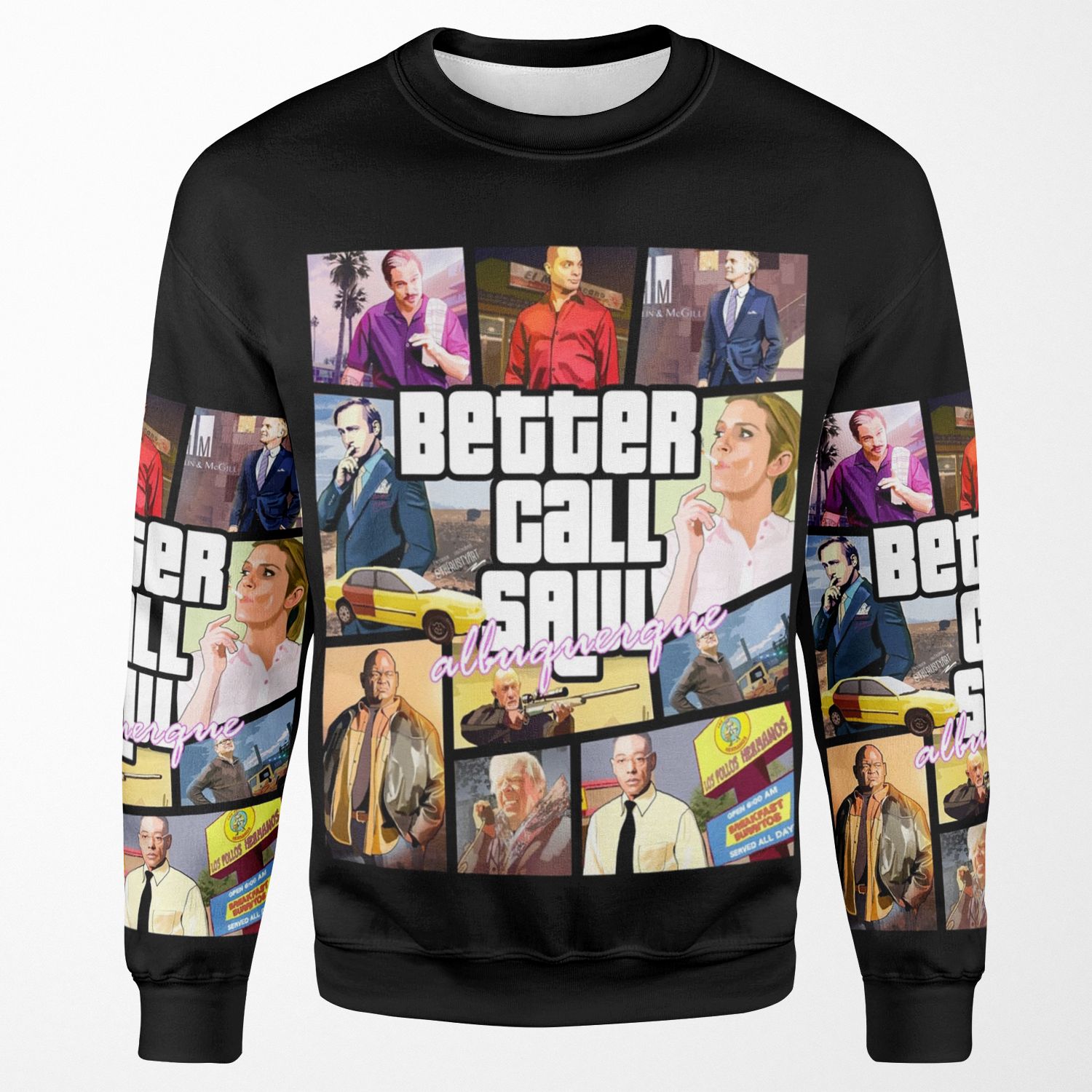 Better Call Saul Albuquerque Gta Art All-over-print Unisex Sweatshirt