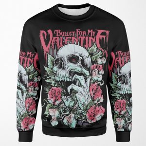 Bfmv Skull Roses All-over-print Unisex Sweatshirt