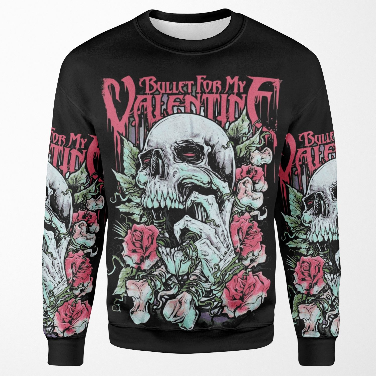 Bfmv Skull Roses All-over-print Unisex Sweatshirt