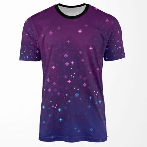 Bi Pride Flag Galaxy 8Bit All-over-print T-shirt