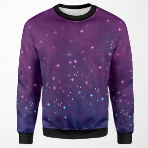 Bi Pride Flag Galaxy 8Bit All-over-print Unisex Sweatshirt