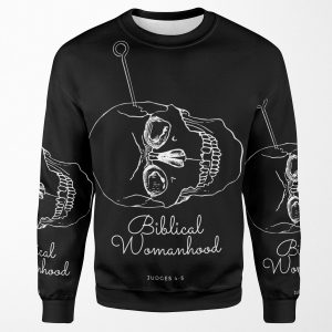 Biblical Womanhood White Text All-over-print Unisex Sweatshirt