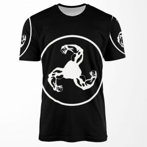 Bicep Logo White On Black Disc All-over-print T-shirt