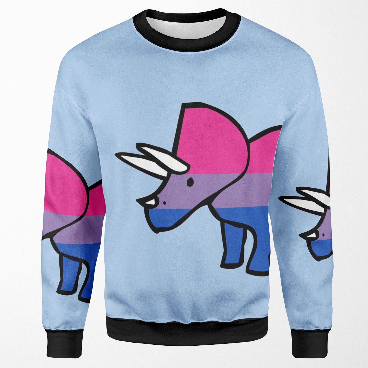 Biceratops Bisexual Triceratops All-over-print Unisex Sweatshirt