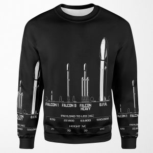 Big F Ing Rocket Bfr Spacex Elon Musk All-over-print Unisex Sweatshirt