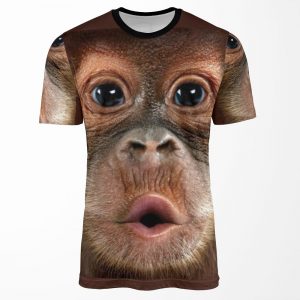 Big Face Baby Orangutan Monkey All-over-print T-shirt