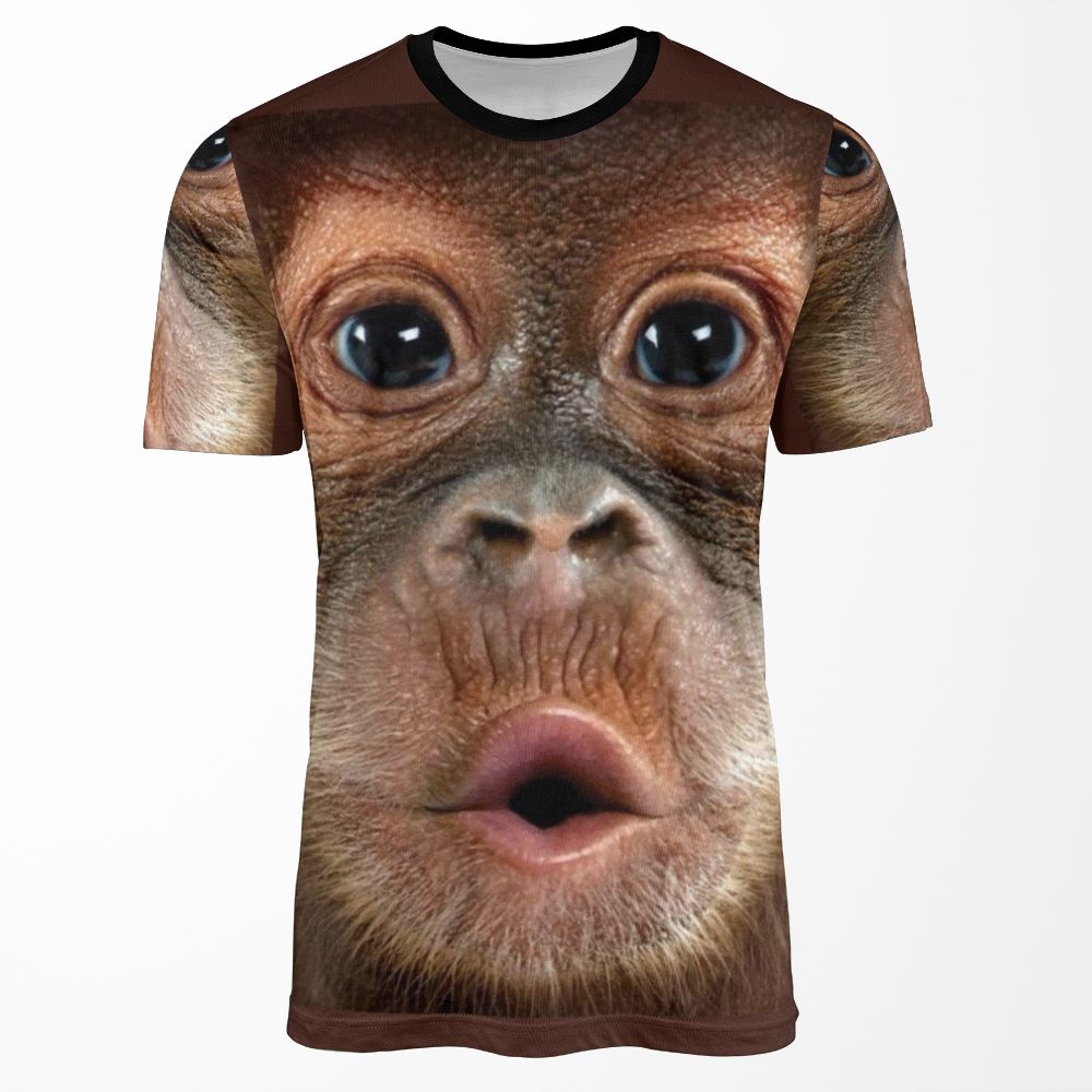 Big Face Baby Orangutan Monkey All-over-print T-shirt