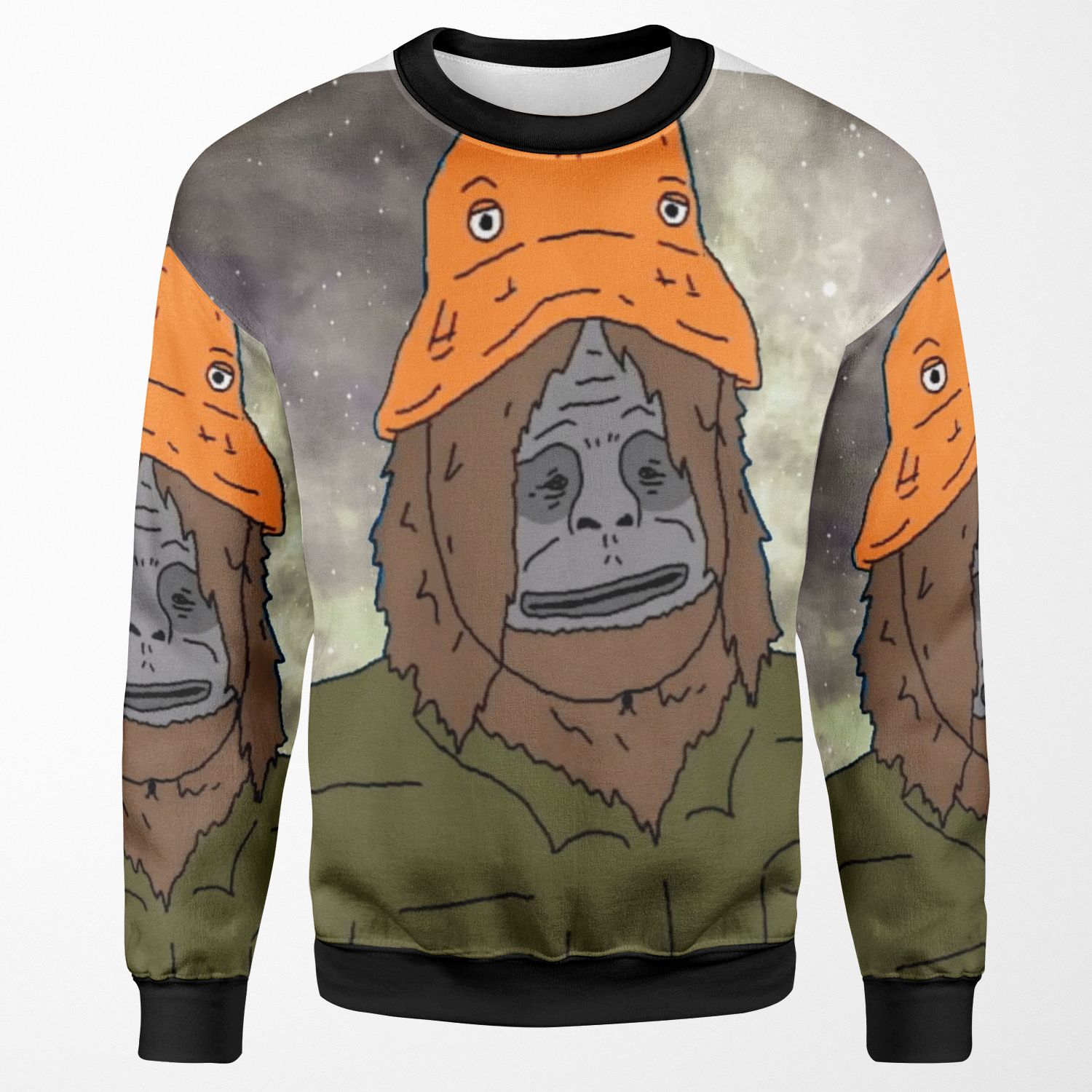 Big Lez Show Trippy Sassy Sasquatch All-over-print Unisex Sweatshirt