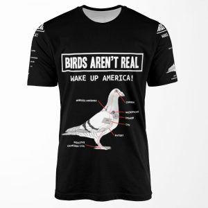 Birds Aren T Real Make Up America All-over-print T-shirt