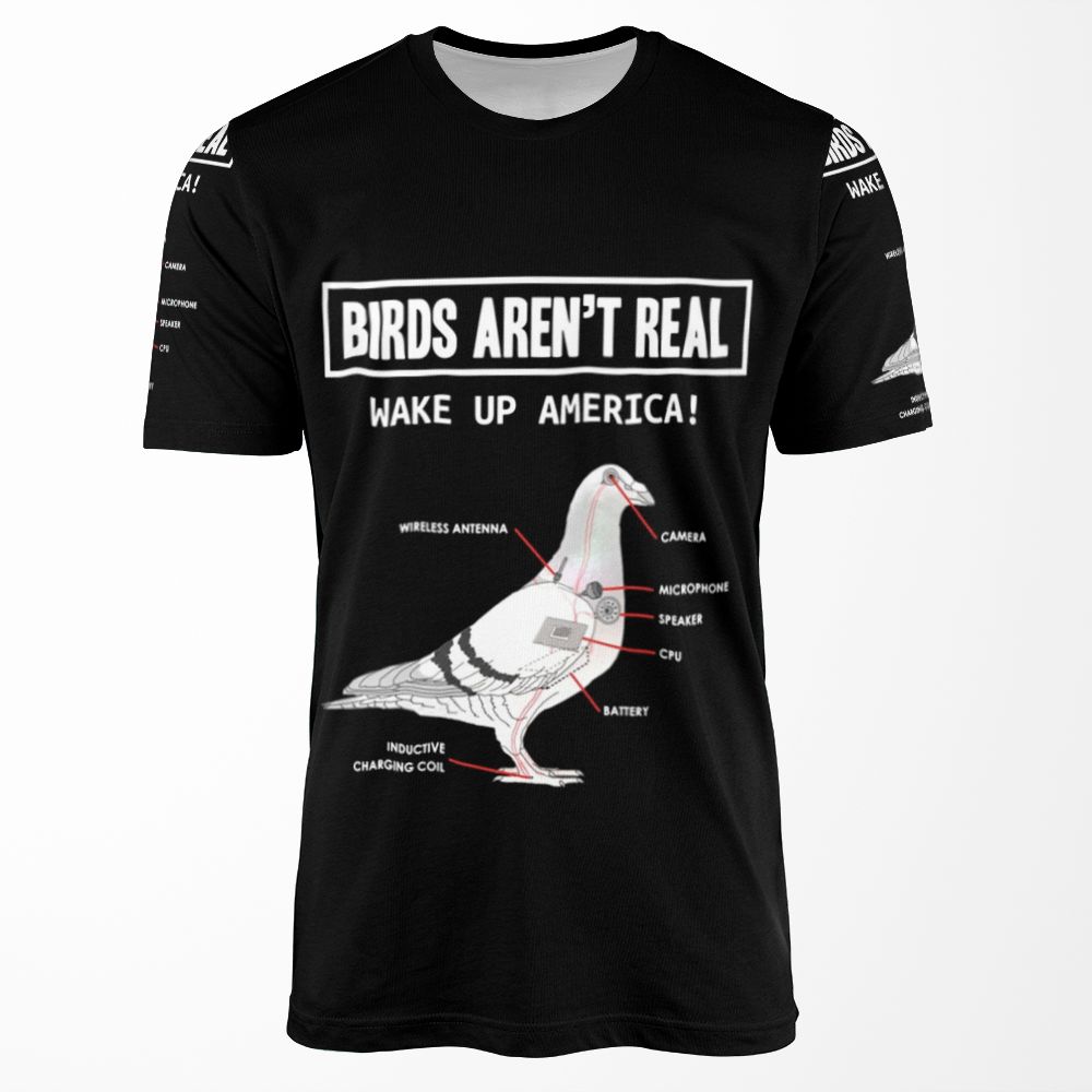 Birds Aren T Real Make Up America All-over-print T-shirt