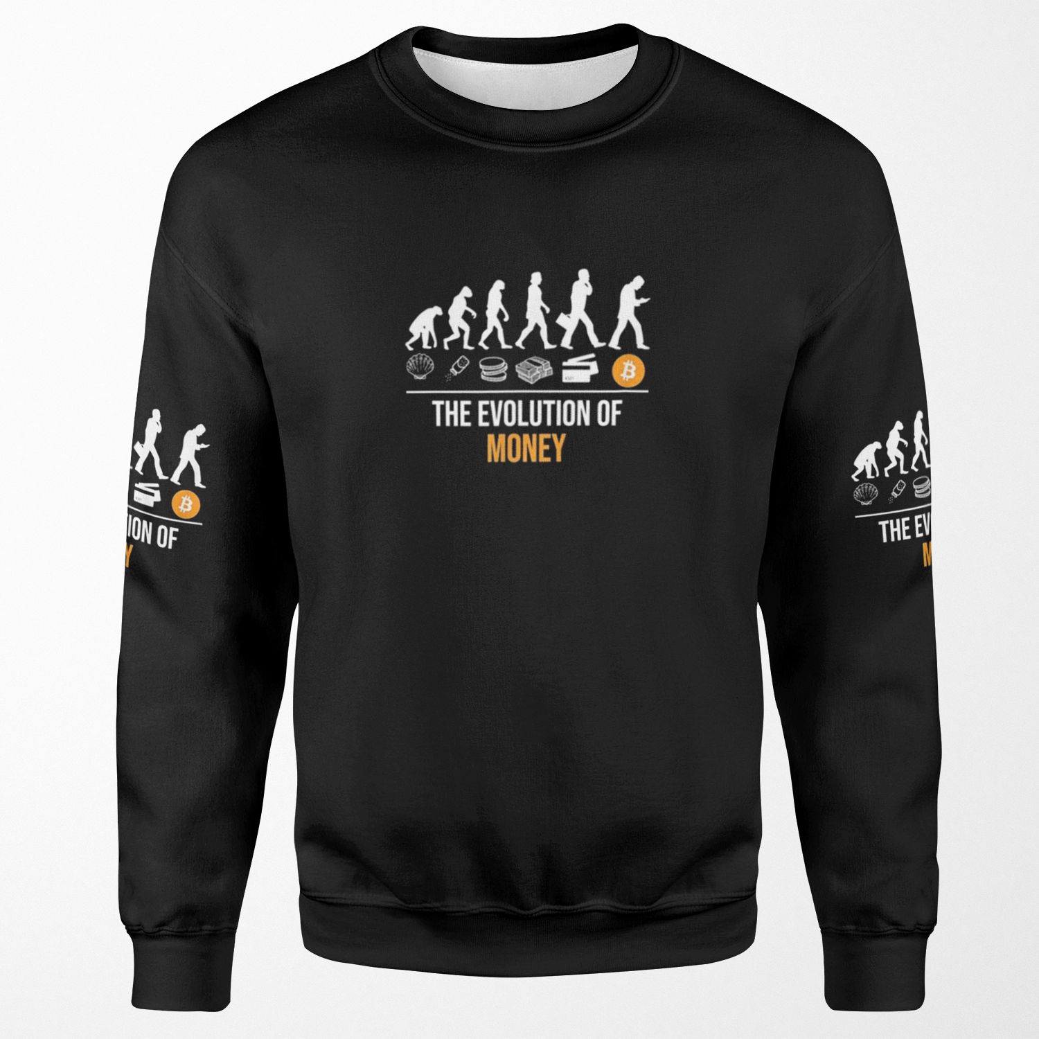 Bitcoin Evolution Of Money Cryptocurrency All-over-print Unisex Sweatshirt
