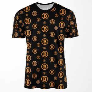 Bitcoin Logo Pattern All-over-print T-shirt