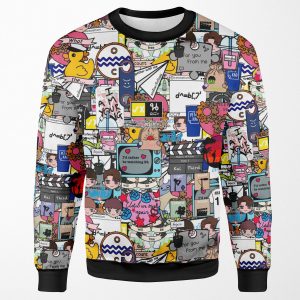 Bl Sticker Bombed All-over-print Unisex Sweatshirt