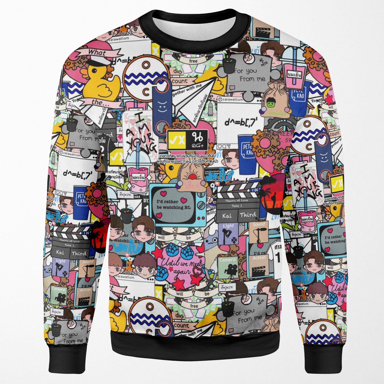 Bl Sticker Bombed All-over-print Unisex Sweatshirt