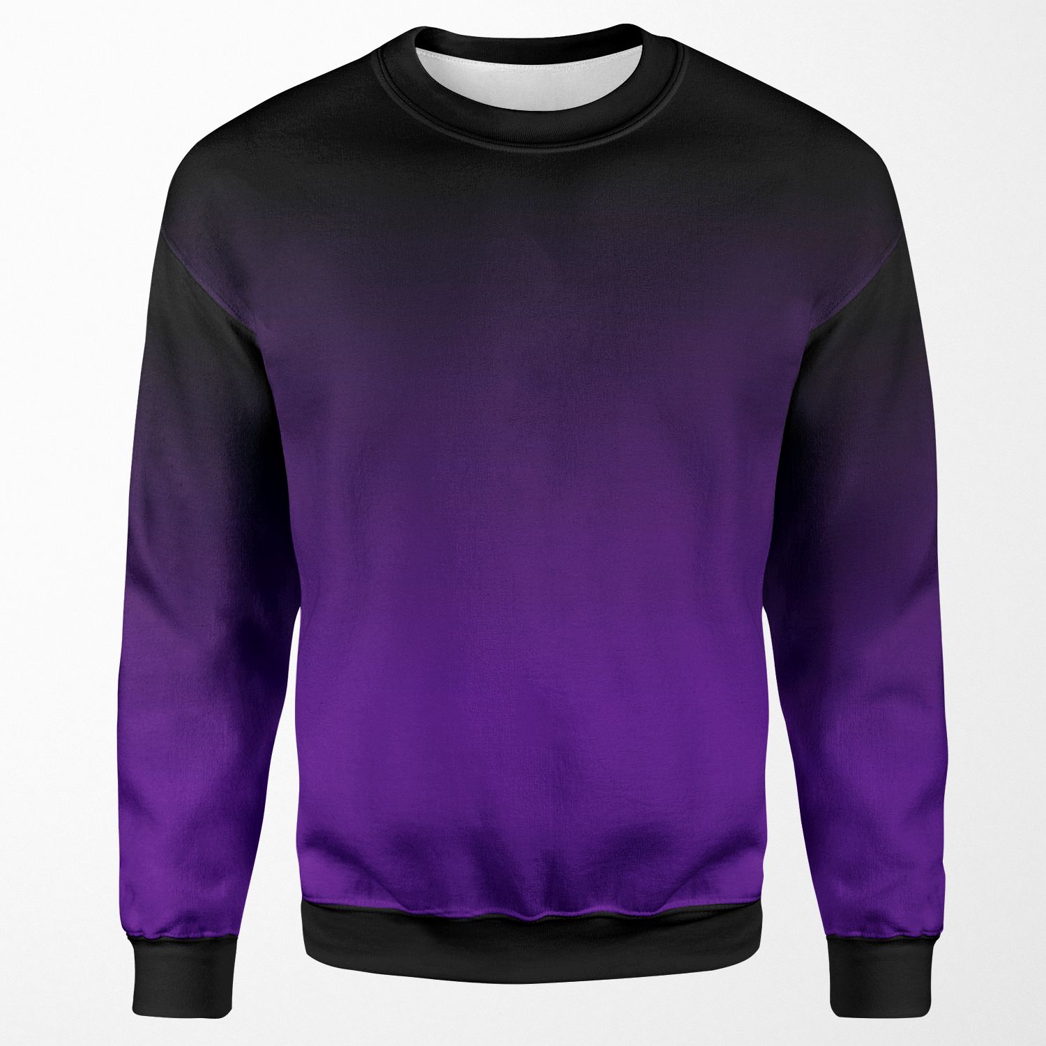 Black And Indigo Purple Ombre Pattern All-over-print Unisex Sweatshirt